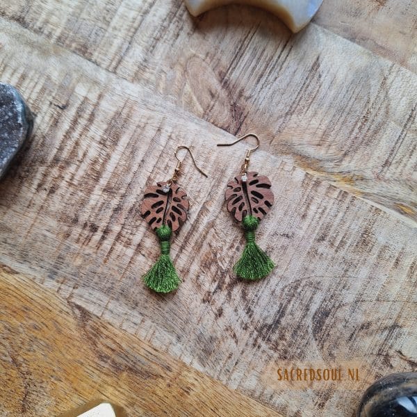 Houten oorbellen Fae