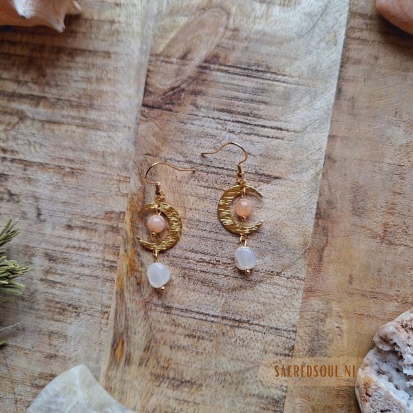 gouden maan oorbellen Gouden maan oorbellen