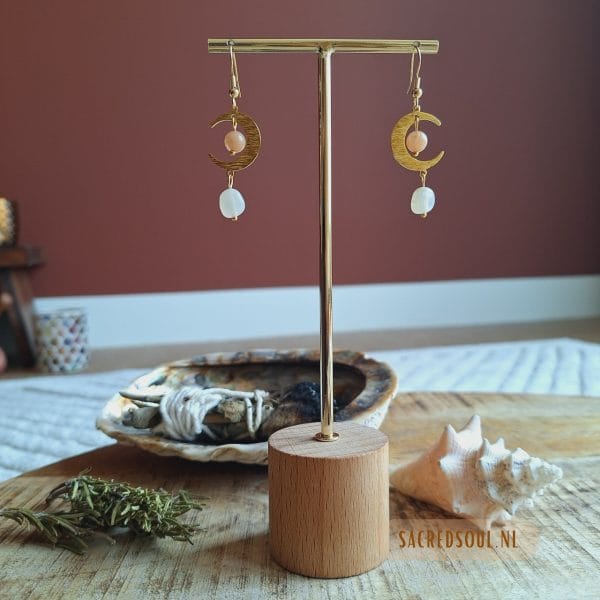 Gouden maan oorbellen Gouden maan oorbellen